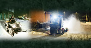 Chicago snow plowing company contractor provides winter sidewalk clearing services.