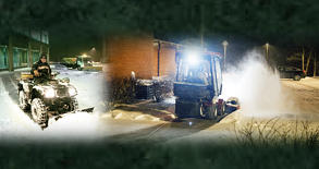 Chicago snow plowing company contractor provides winter sidewalk clearing services.